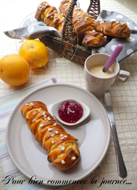 Briochettes tressées au chocolat