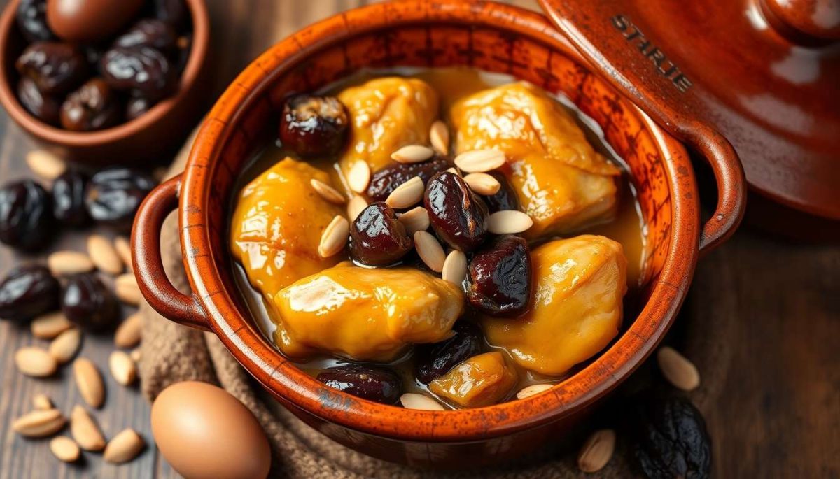 Tajine de poulet aux pruneaux et amandes : un voyage culinaire au Maroc