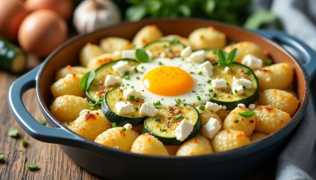 Un gratin de gnocchis aux courgettes et feta : un délice incontournable