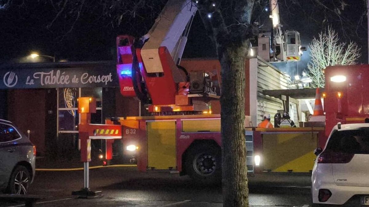 Un incendie frappe le cœur de Corsept : le restaurant La Tablée en flammes