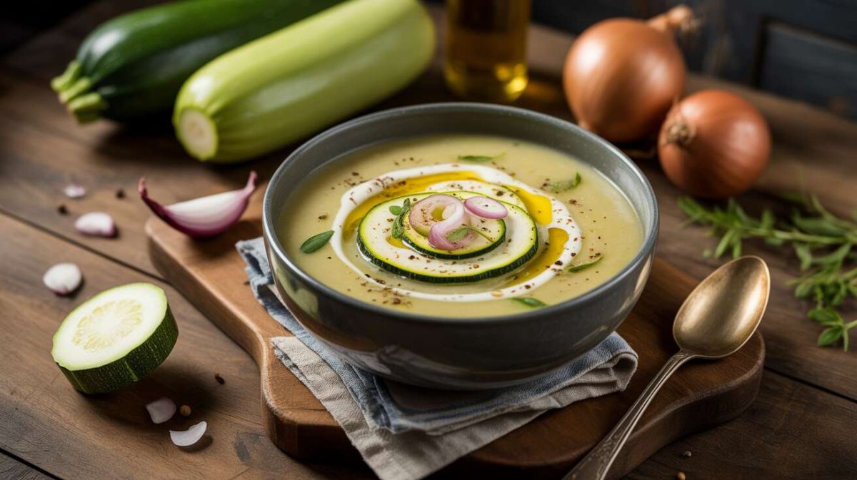 Un velouté de courgettes au fromage frais : la douceur révélée