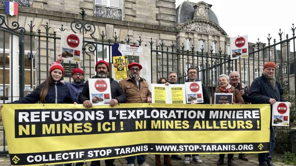 Vannes : une petite manifestation contre les explorations minières