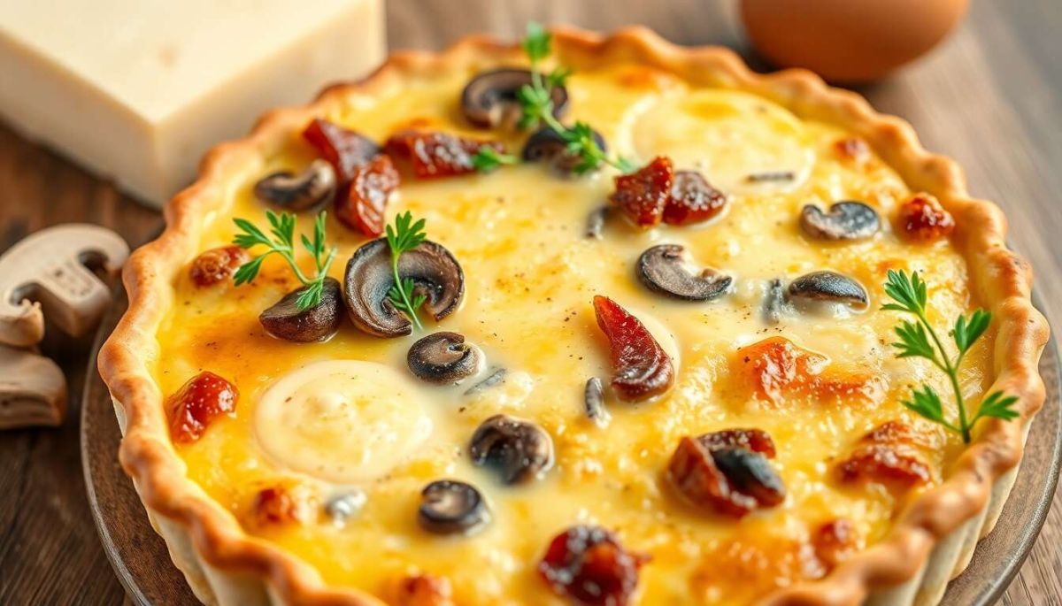 Un délice de quiche aux lardons et champignons