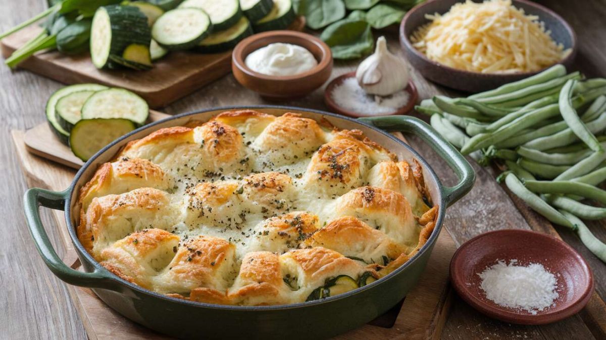 Un gratin de courgettes et légumes verts au parmesan qui ravira vos papilles