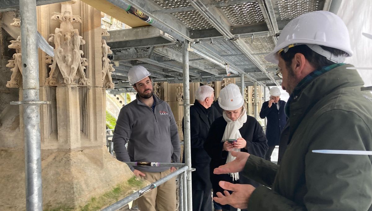 La façade de l'église Notre-Dame à Louviers retrouve son éclat