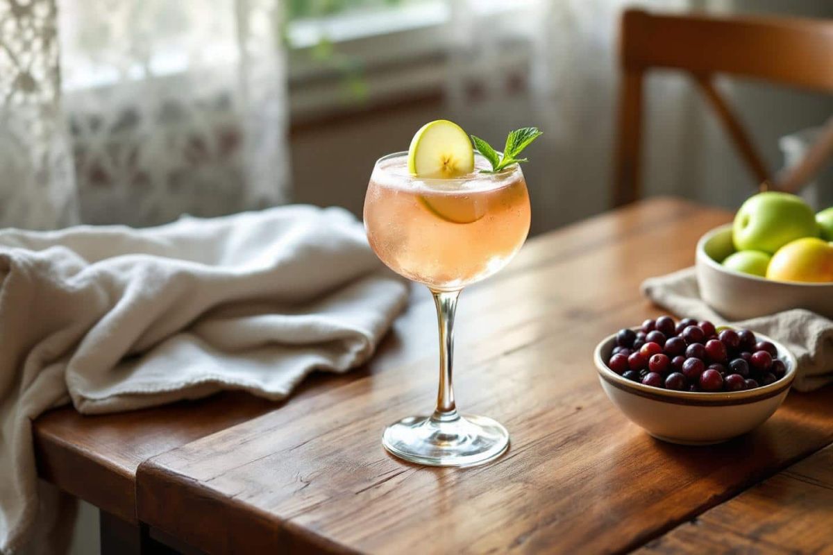 Un cocktail surprenant : découvrez le sureau-granny pétillant