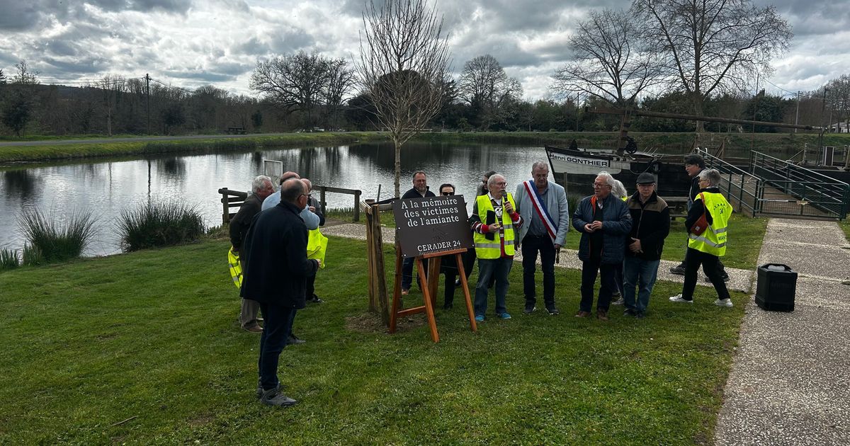 Face à l'amiante, un hommage poignant de salariés en Dordogne