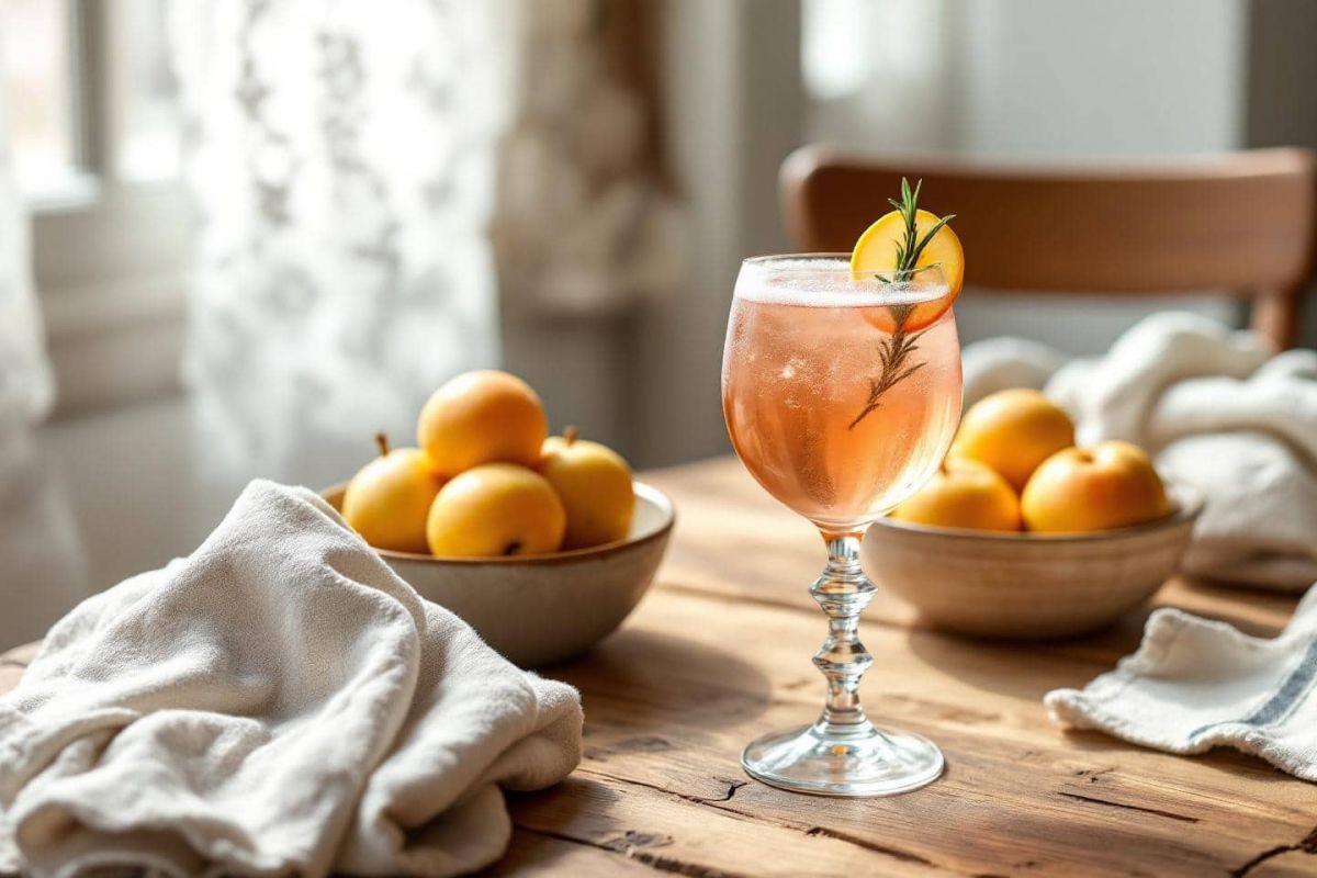 Un cocktail d'automne audacieux : spritz coing-romarin à redécouvrir