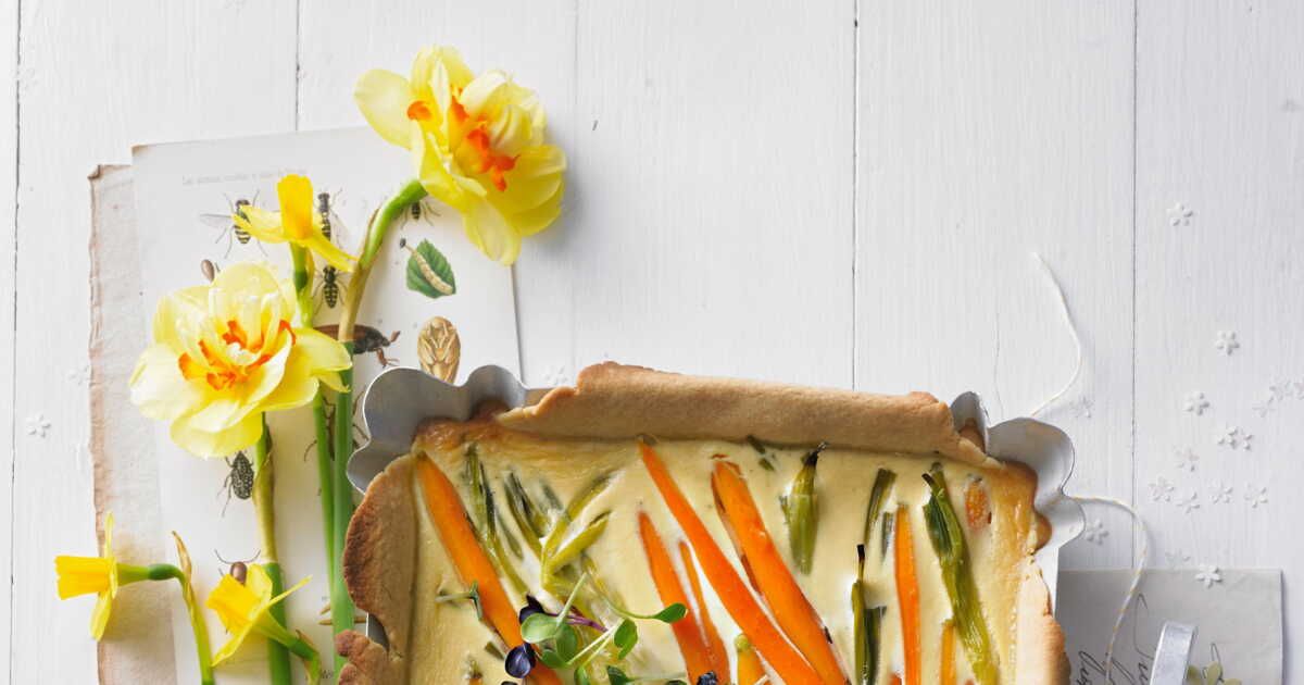 Une délicieuse tarte potagère au lait d’amande