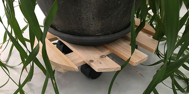 Fabriquez un porte-plante sur roulettes en un rien de temps