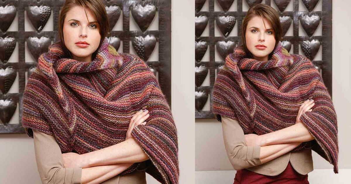 Découvrez le châle tricoté en rond : un projet gratuit à ne pas manquer