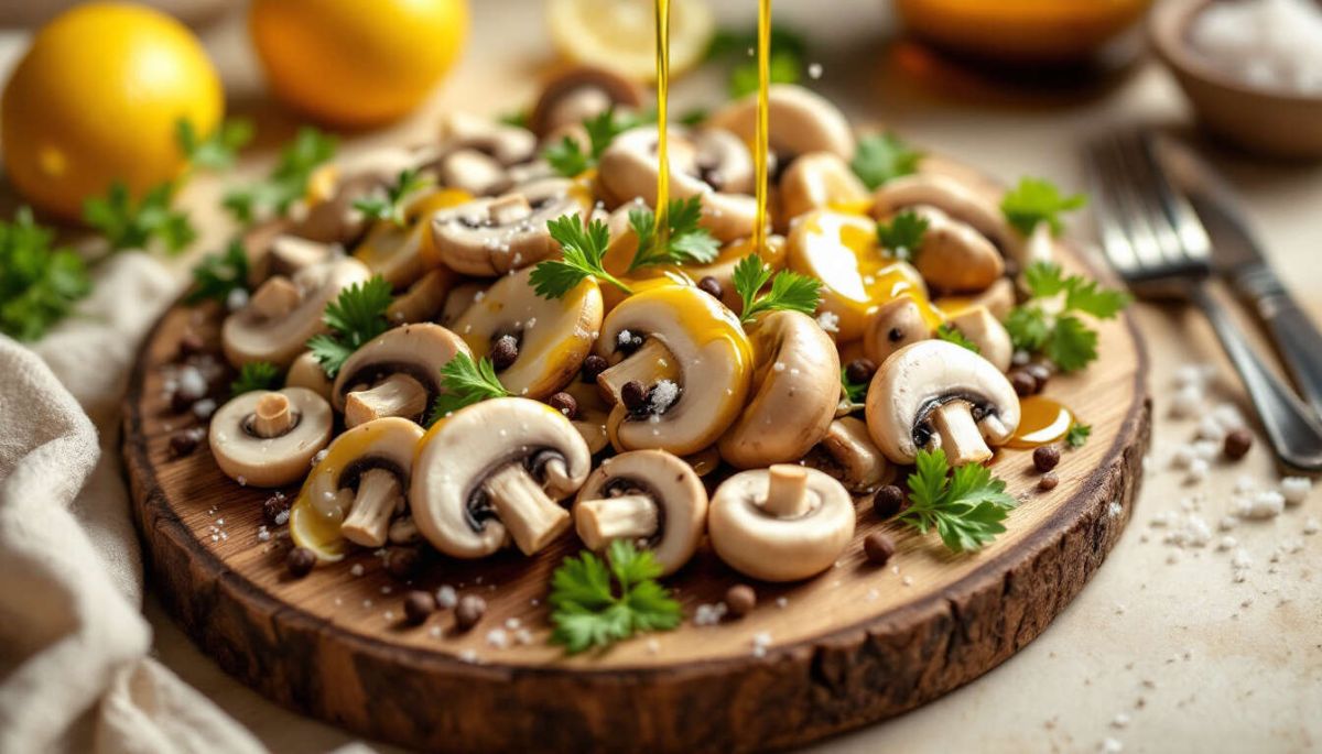 Recette de salade de champignons de Paris