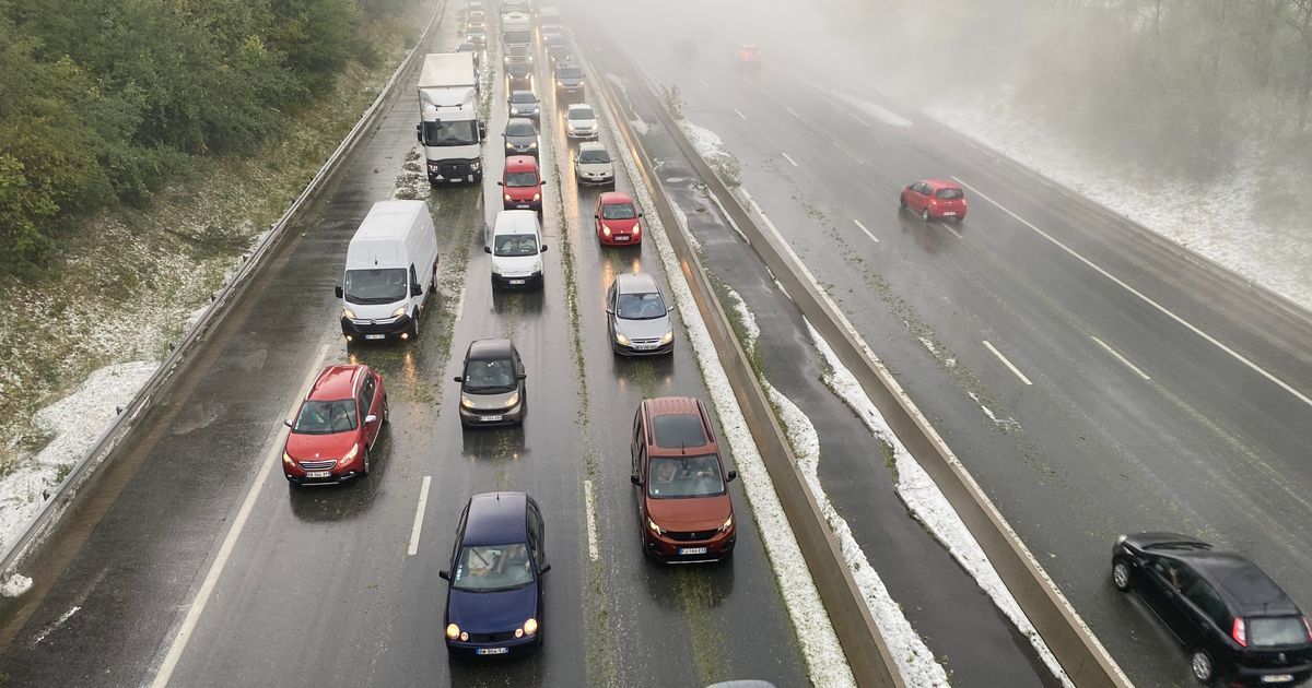 Grêle en Somme : des chocs en chaîne sur l'A28 après des intempéries
