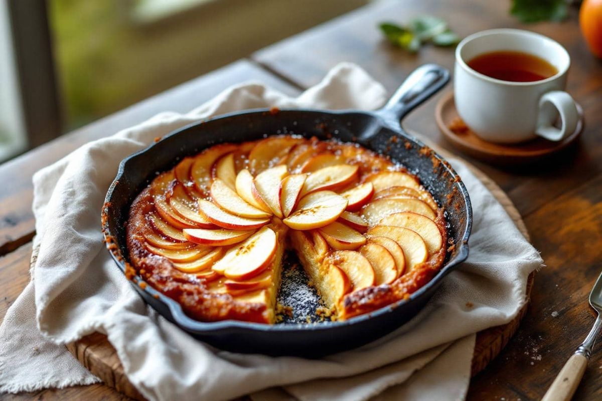 Un gâteau poêlé aux pommes irrésistible en un clin d'œil