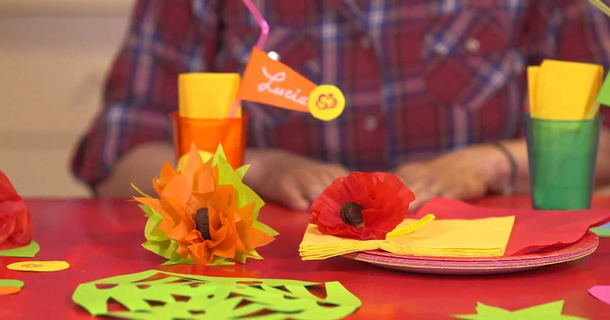 Un buffet d'anniversaire éblouissant grâce à des décorations en papier