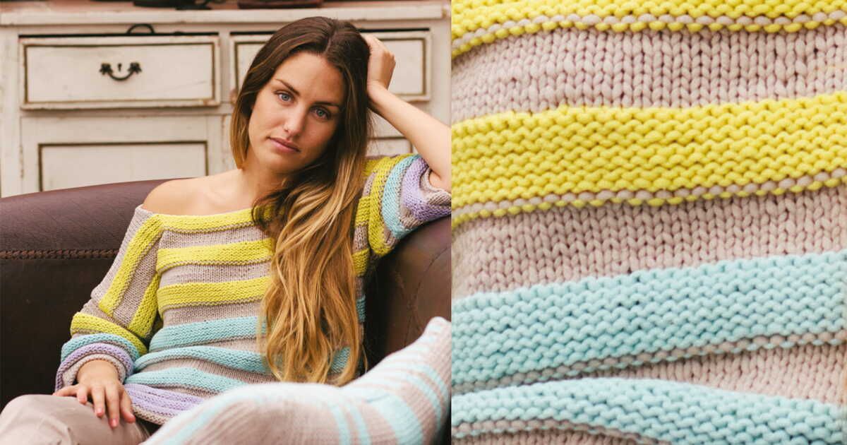 Découvrez le pull tricoté à rayures qui fait sensation cet automne