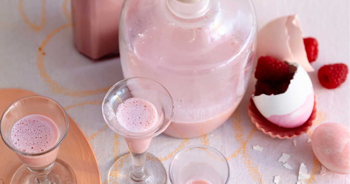 Lait de poule à la framboise