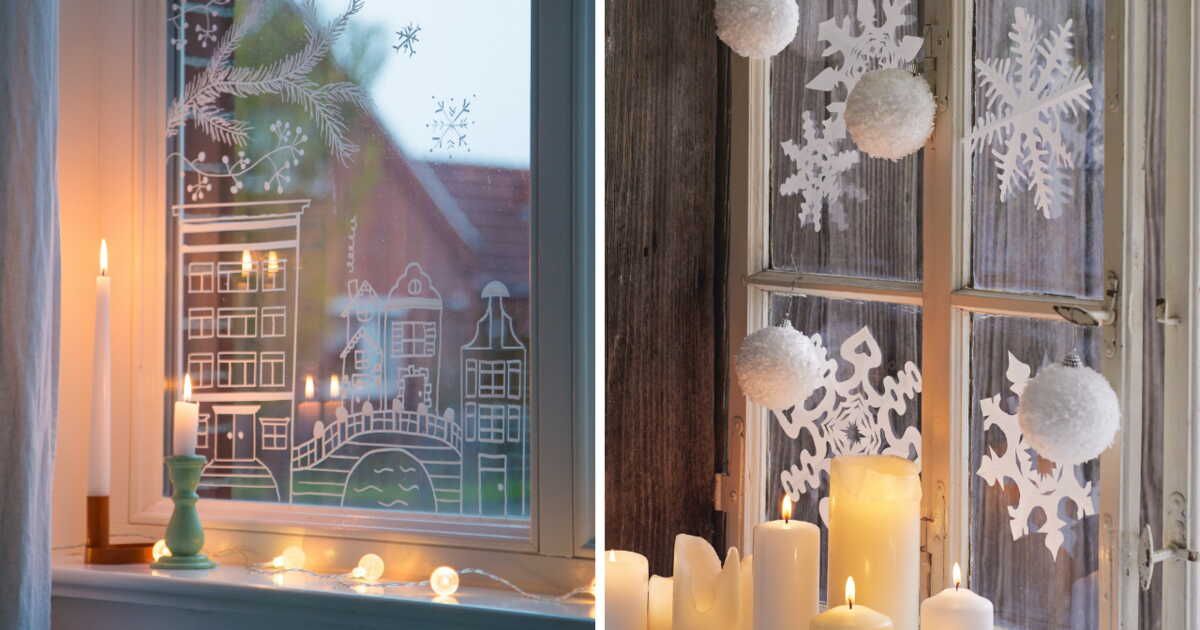 Les fenêtres s'illuminent pour Noël : 3 idées créatives