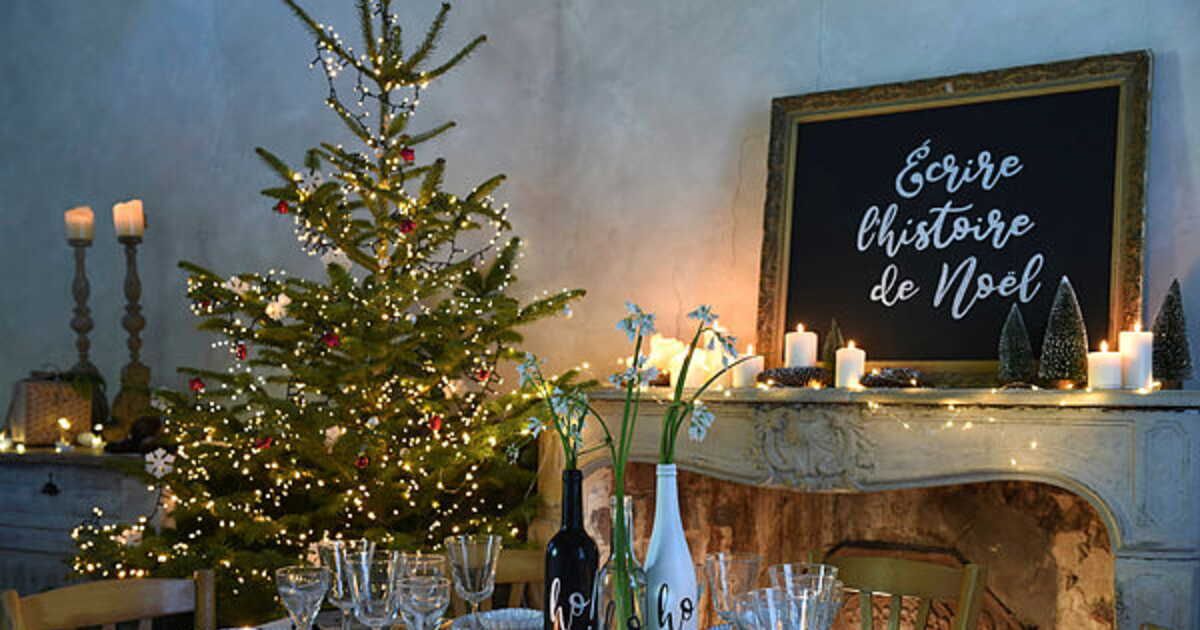DIY Noël : déco de table en écritures