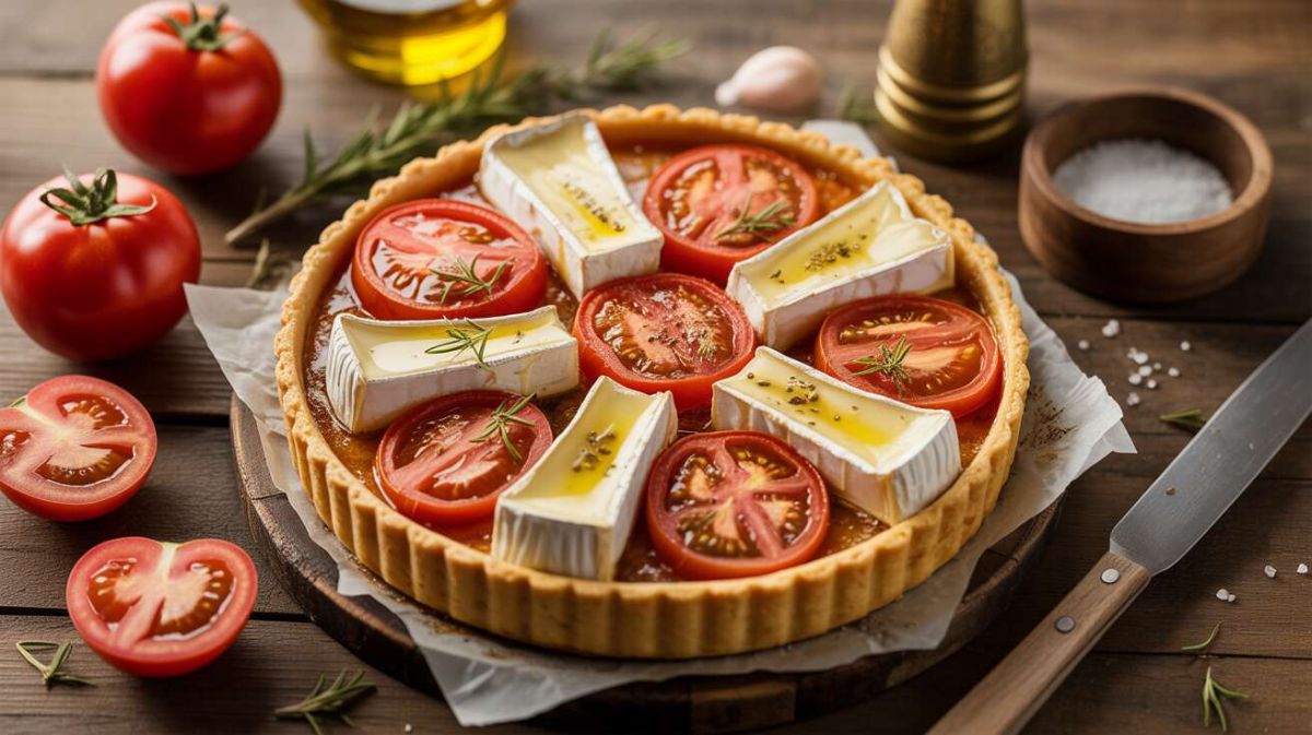 Une tarte gourmande aux tomates et camembert à tester absolument