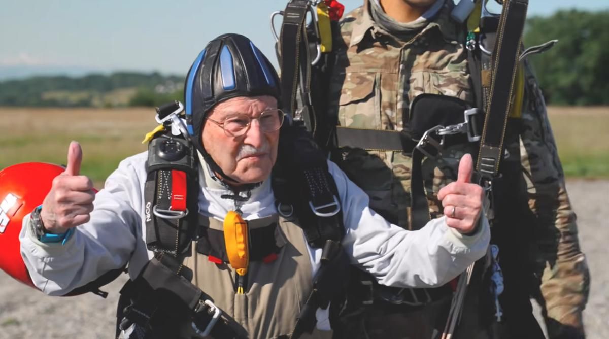 Un record mémorable : le colonel Achille Muller s'élance à 101 ans