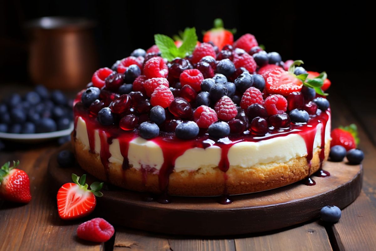 Un cheesecake marbré aux fruits pour un Noël réussi avec Cyril Lignac