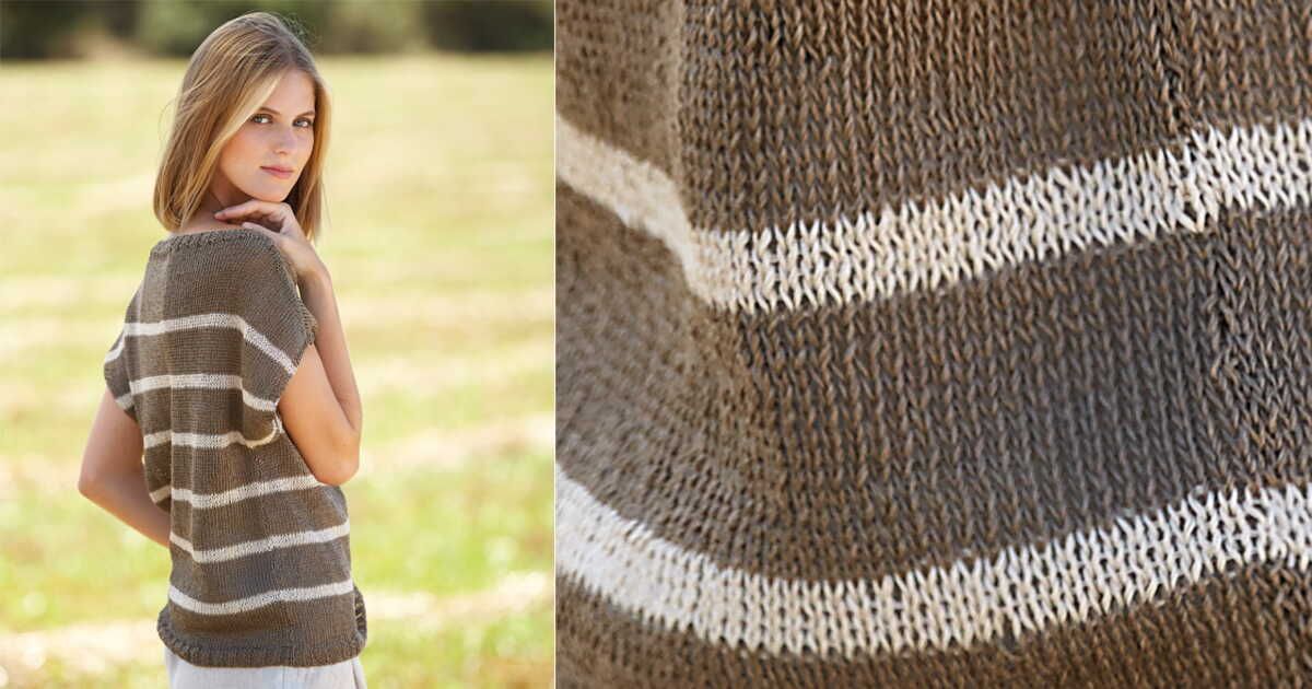 Le top rayé tricoté en jersey