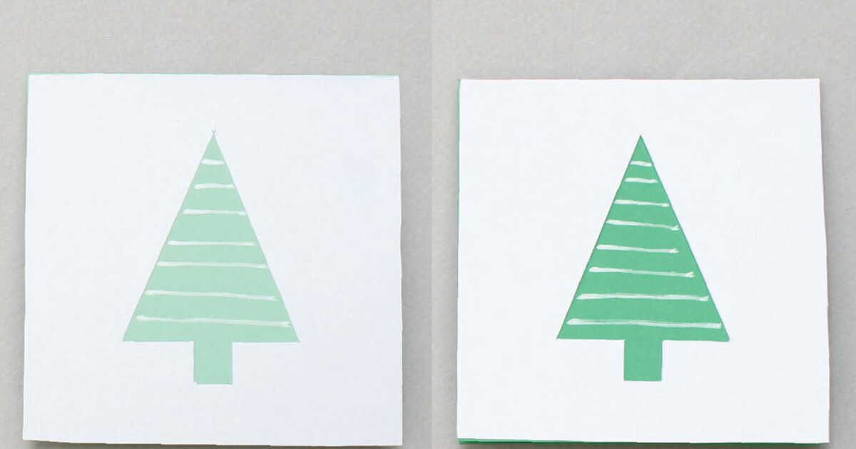 Des cartes de vœux en forme de sapin : une festive création