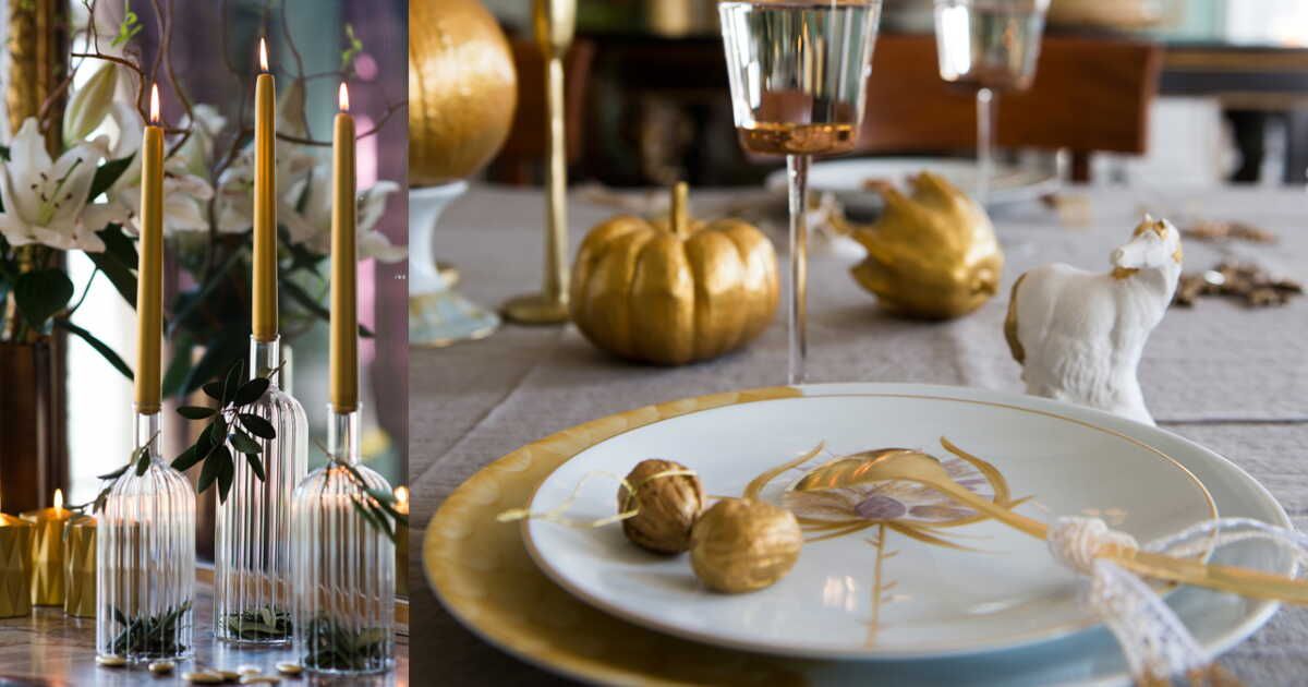 L'art de la décoration de table dorée pour les fêtes
