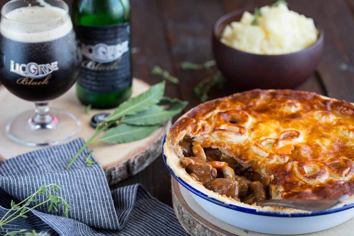 La tourte au bœuf, champignons et à la Licorne Black