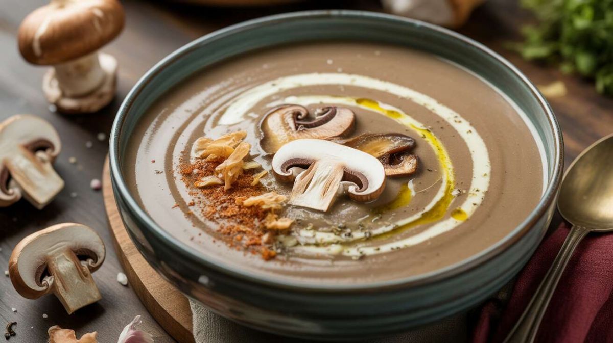 Un velouté de champignons au bleu pour des soirées réconfortantes